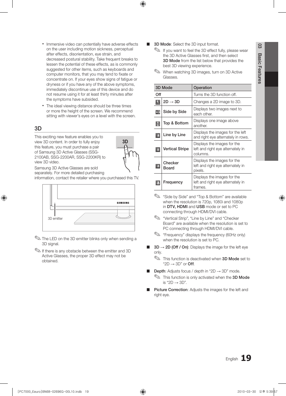 Samsung PS50C7000YW User Manual | Page 19 / 621