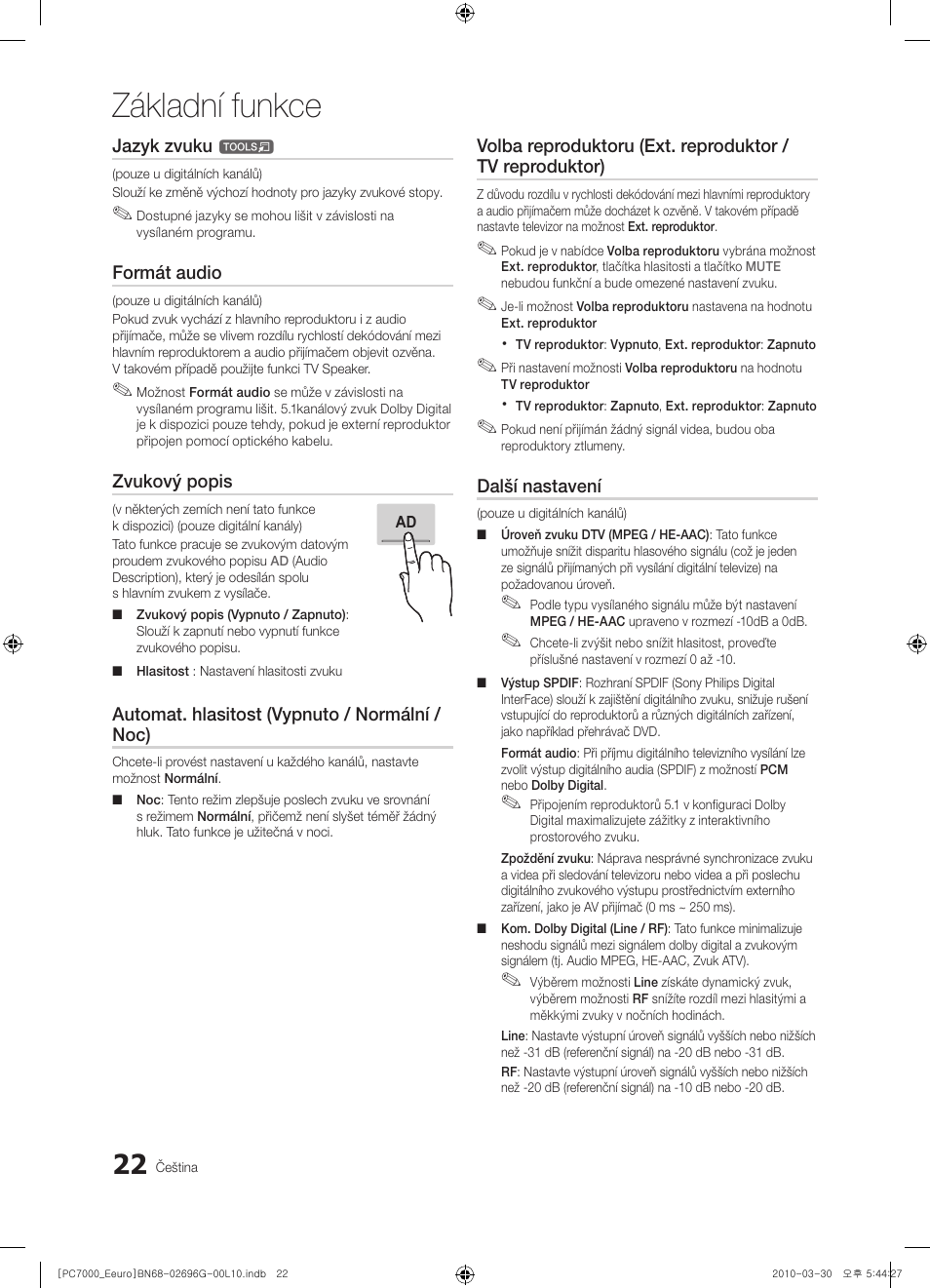 Základní funkce | Samsung PS50C7000YW User Manual | Page 394 / 621