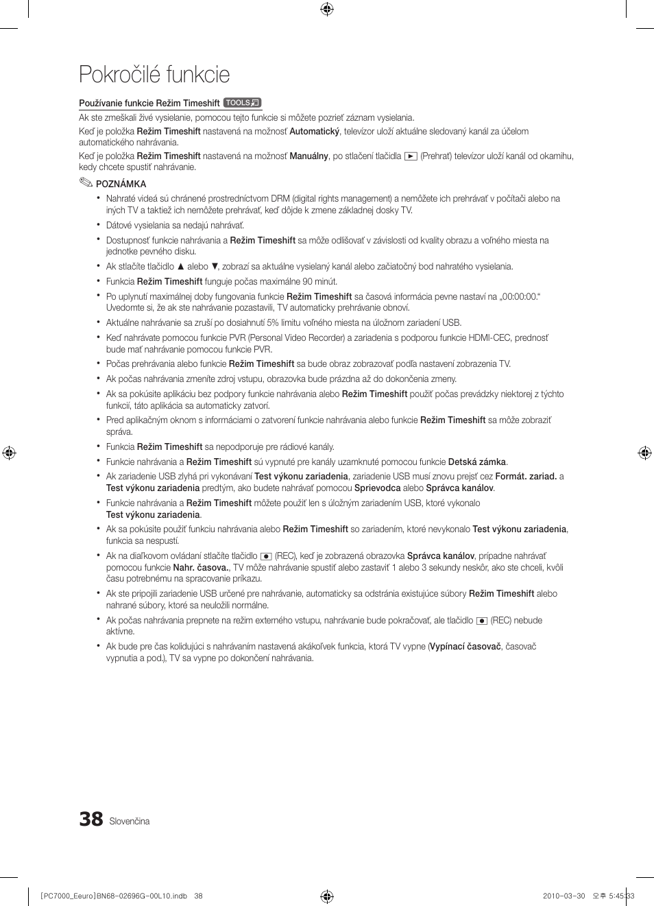 Pokročilé funkcie | Samsung PS50C7000YW User Manual | Page 472 / 621
