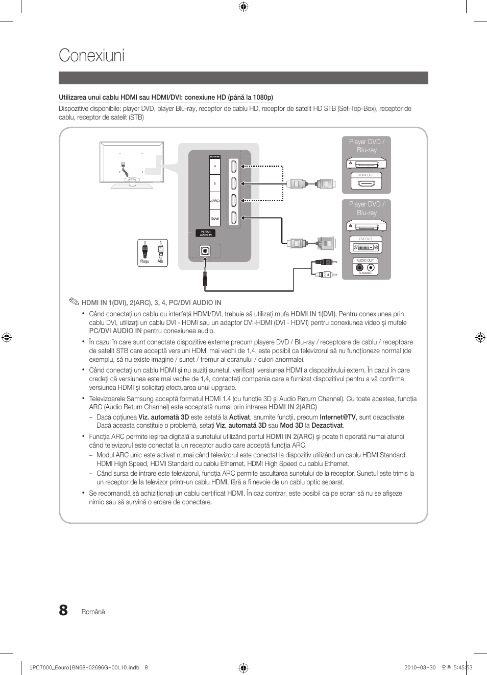 Conexiuni | Samsung PS50C7000YW User Manual | Page 504 / 621