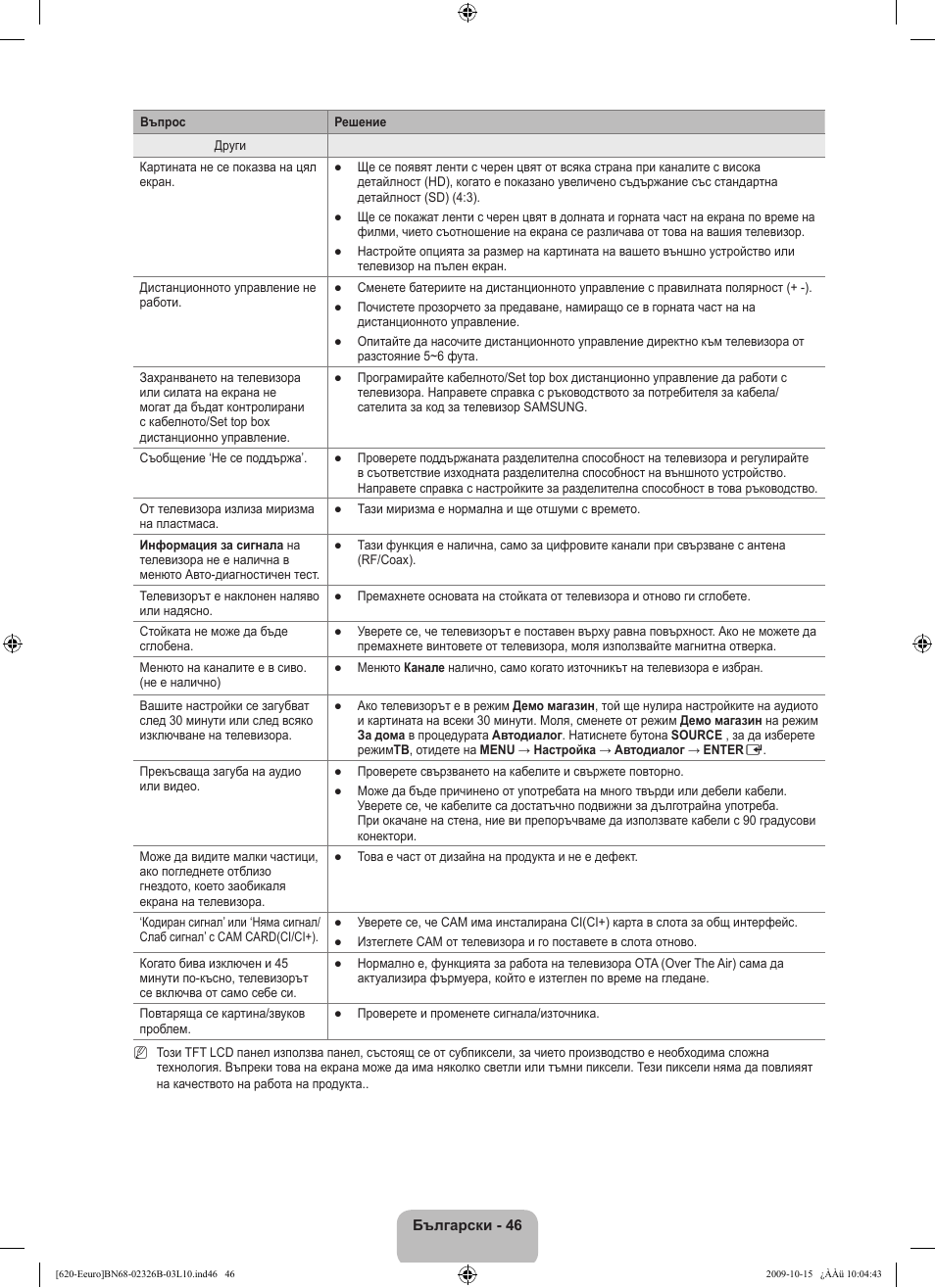 Samsung LE46B620R3W User Manual | Page 254 / 502