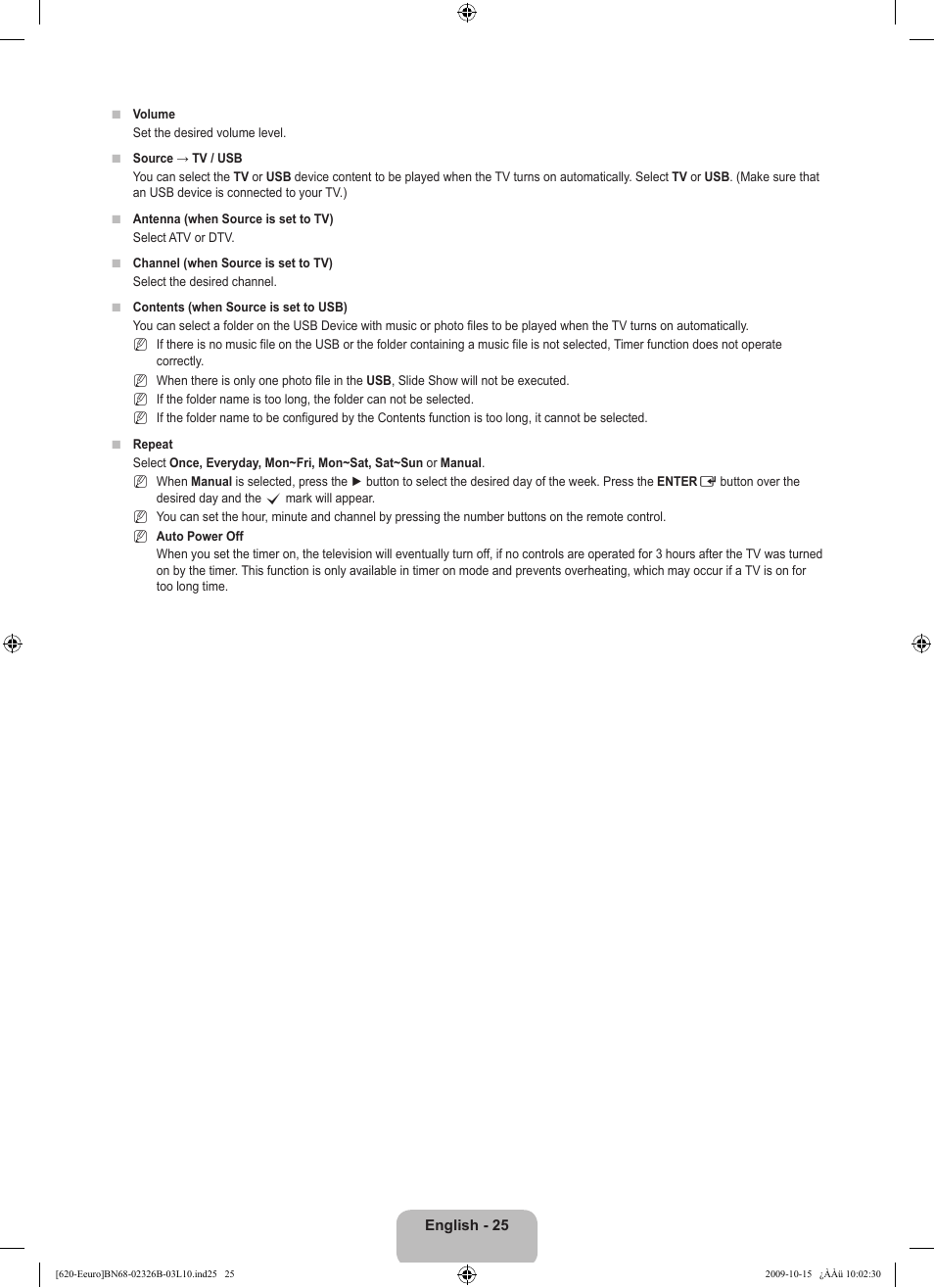 Samsung LE46B620R3W User Manual | Page 27 / 502