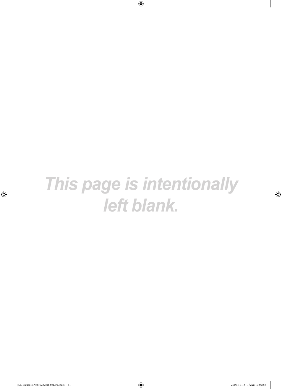 This page is intentionally left blank | Samsung LE46B620R3W User Manual | Page 63 / 502