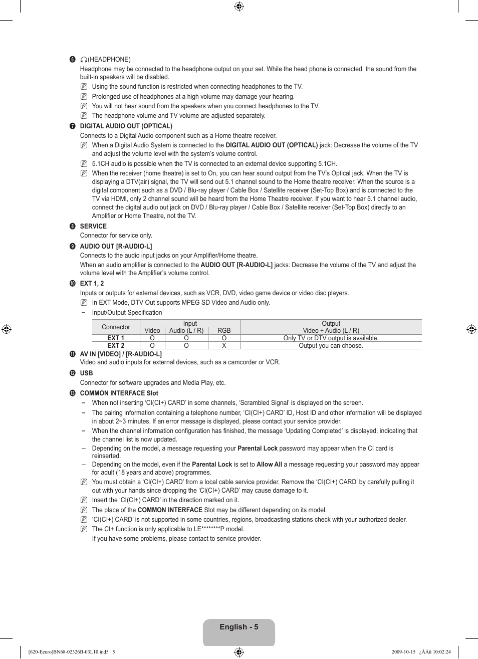 Samsung LE46B620R3W User Manual | Page 7 / 502