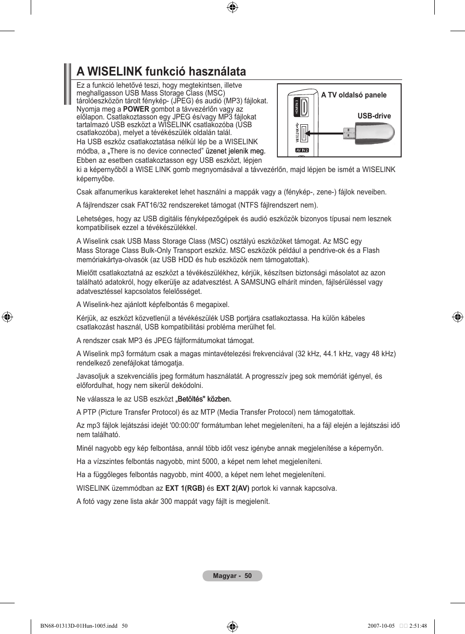 A wiselink funkció használata | Samsung LE70F96BD User Manual | Page 116 / 578