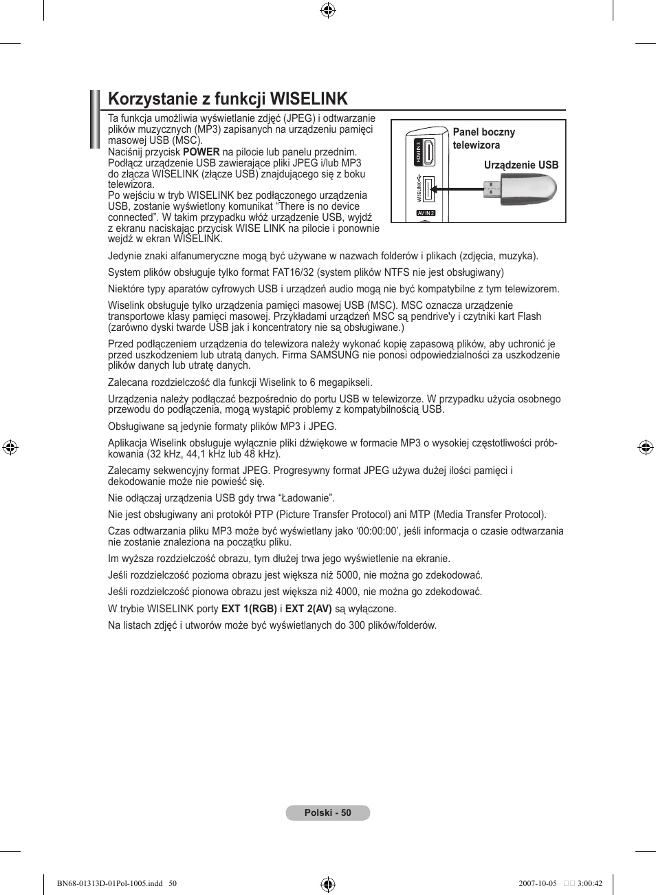 Korzystanie z funkcji wiselink | Samsung LE70F96BD User Manual | Page 180 / 578