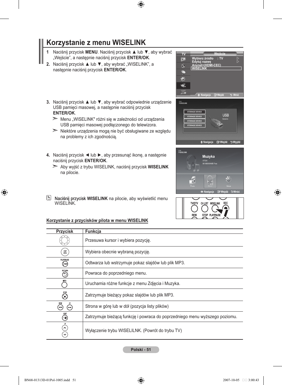 Korzystanie z menu wiselink | Samsung LE70F96BD User Manual | Page 181 / 578