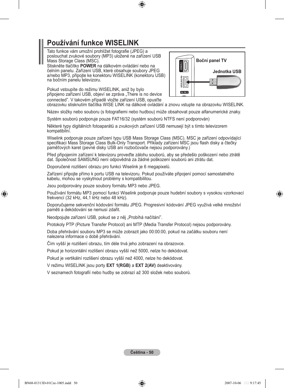 Používání funkce wiselink | Samsung LE70F96BD User Manual | Page 436 / 578