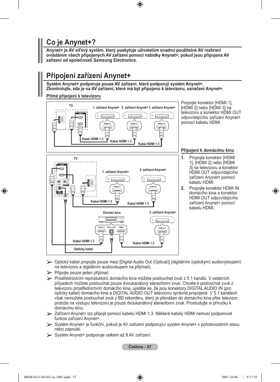 Co je anynet, Připojení zařízení anynet | Samsung LE70F96BD User Manual | Page 443 / 578