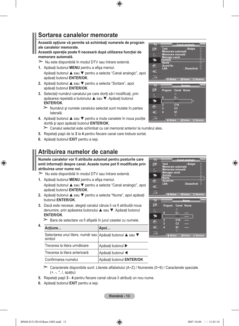 Atribuirea numelor de canale | Samsung LE70F96BD User Manual | Page 527 / 578