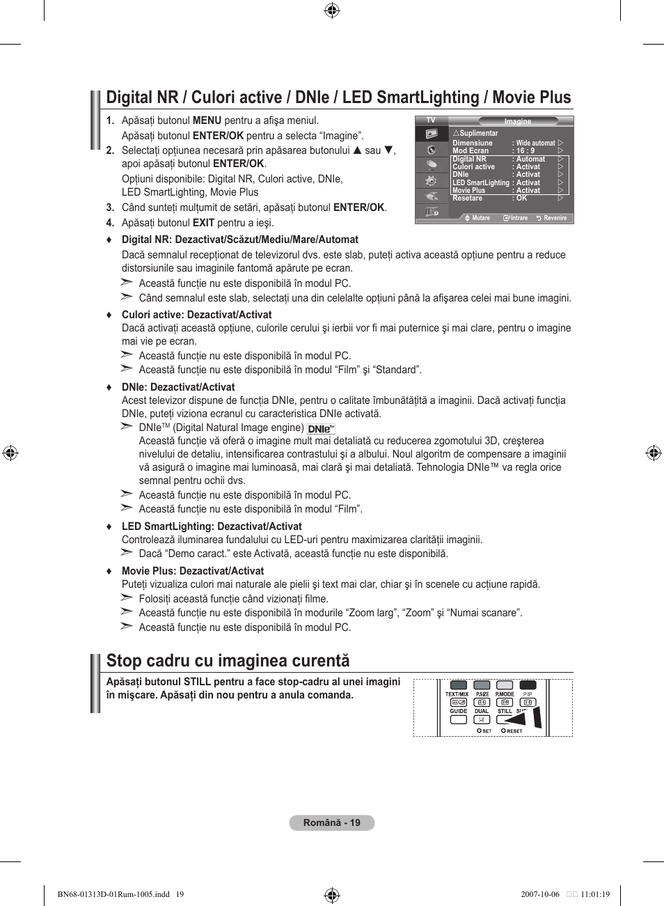 Stop cadru cu imaginea curentă | Samsung LE70F96BD User Manual | Page 533 / 578