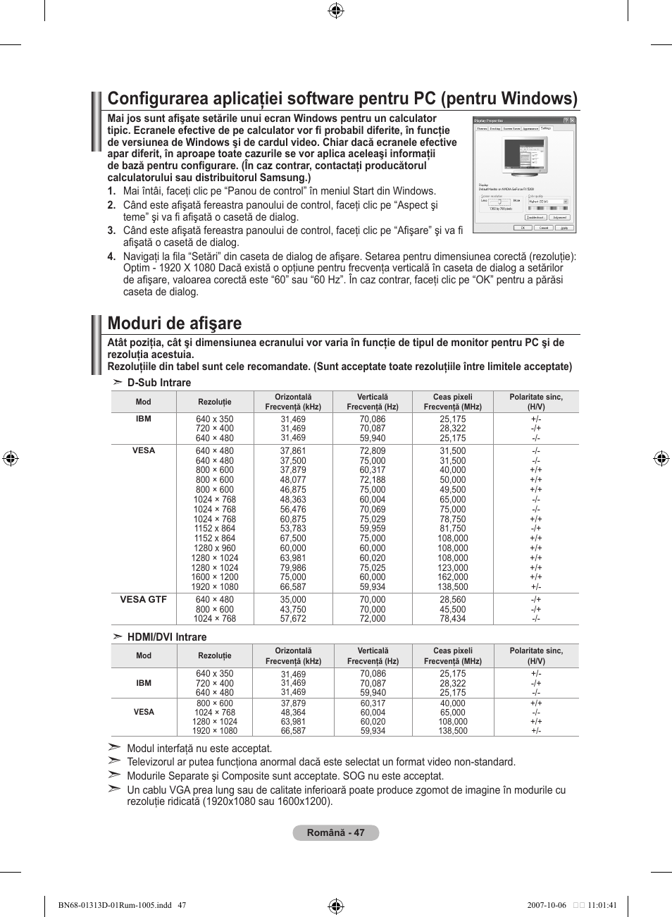 Moduri de afişare | Samsung LE70F96BD User Manual | Page 561 / 578