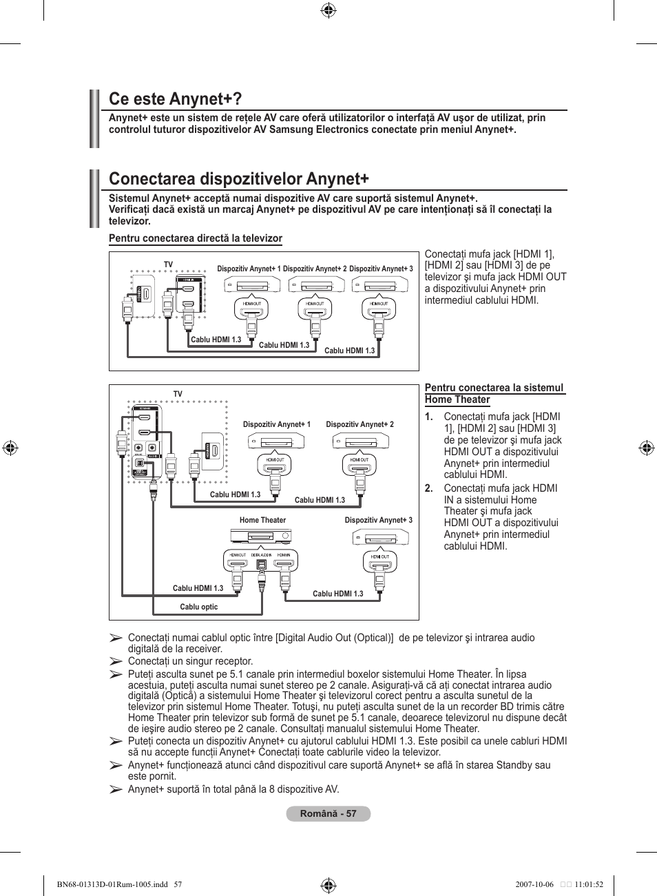 Ce este anynet, Conectarea dispozitivelor anynet | Samsung LE70F96BD User Manual | Page 571 / 578