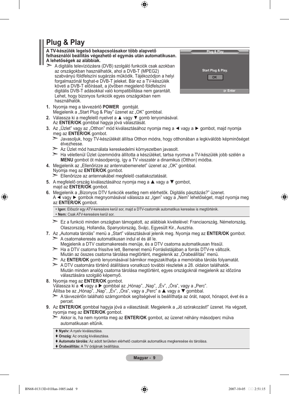 Plug & play | Samsung LE70F96BD User Manual | Page 75 / 578