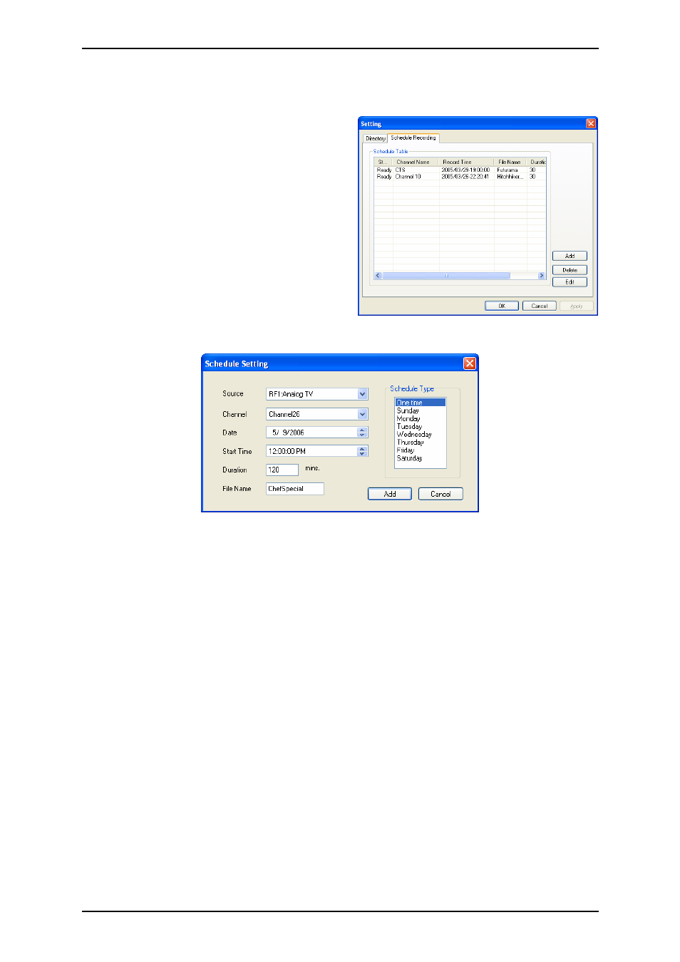 3 schedule recording | Animation Tech LifeView TV Walker QQ User Manual | Page 21 / 56