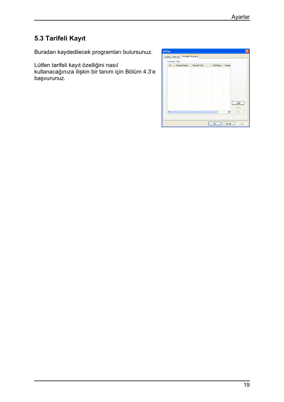 3 tarifeli kayıt | Animation Tech LifeView TV Walker QQ User Manual | Page 53 / 56