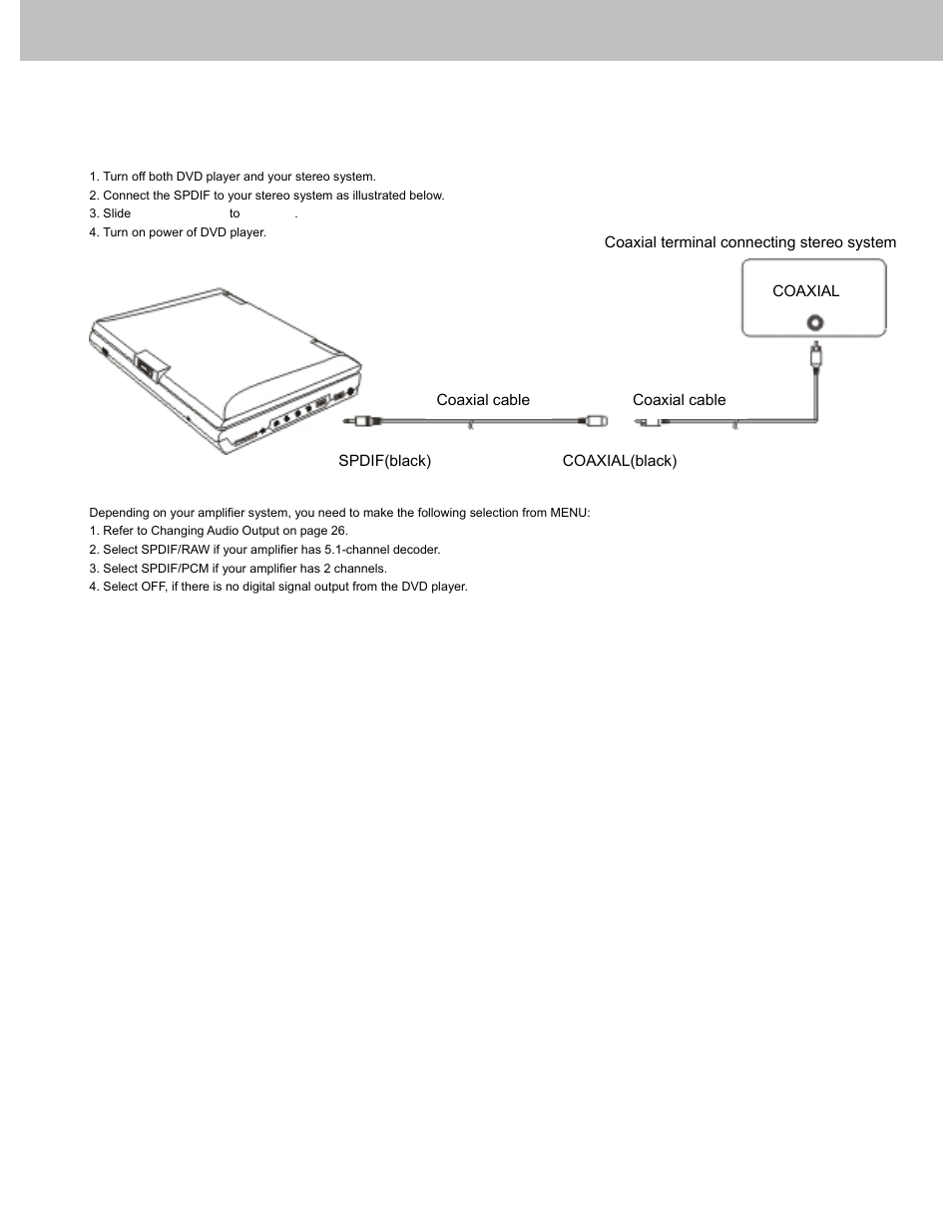 Connecting to a stereo component | Avayon DXP-7P User Manual | Page 11 / 36