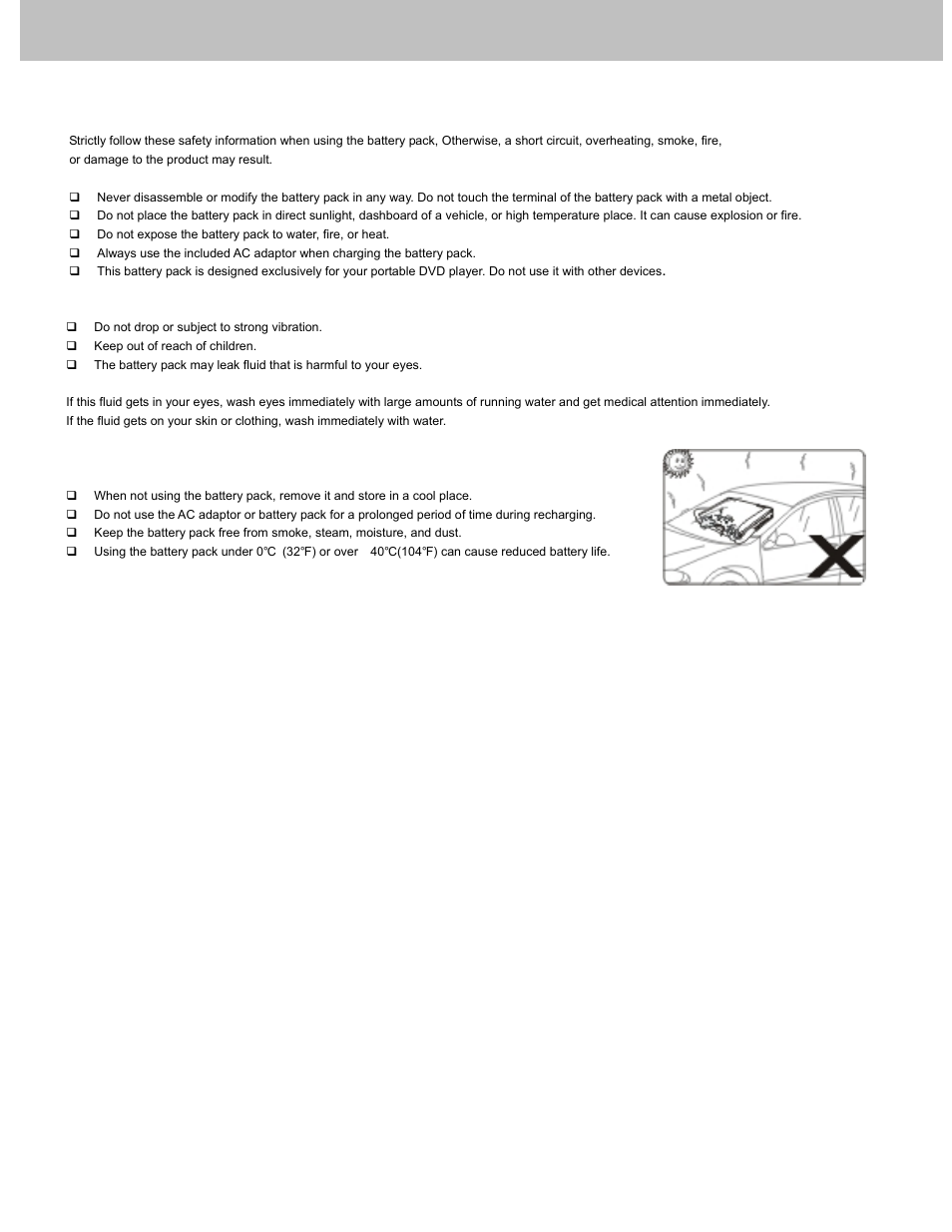 Cautions in using battery pack | Avayon DXP-7P User Manual | Page 14 / 36