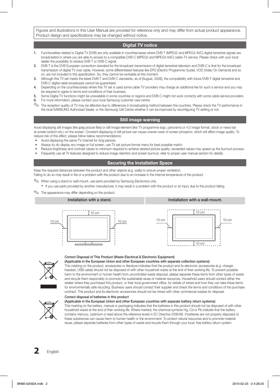 Samsung LE32C450E1W User Manual | Page 2 / 391