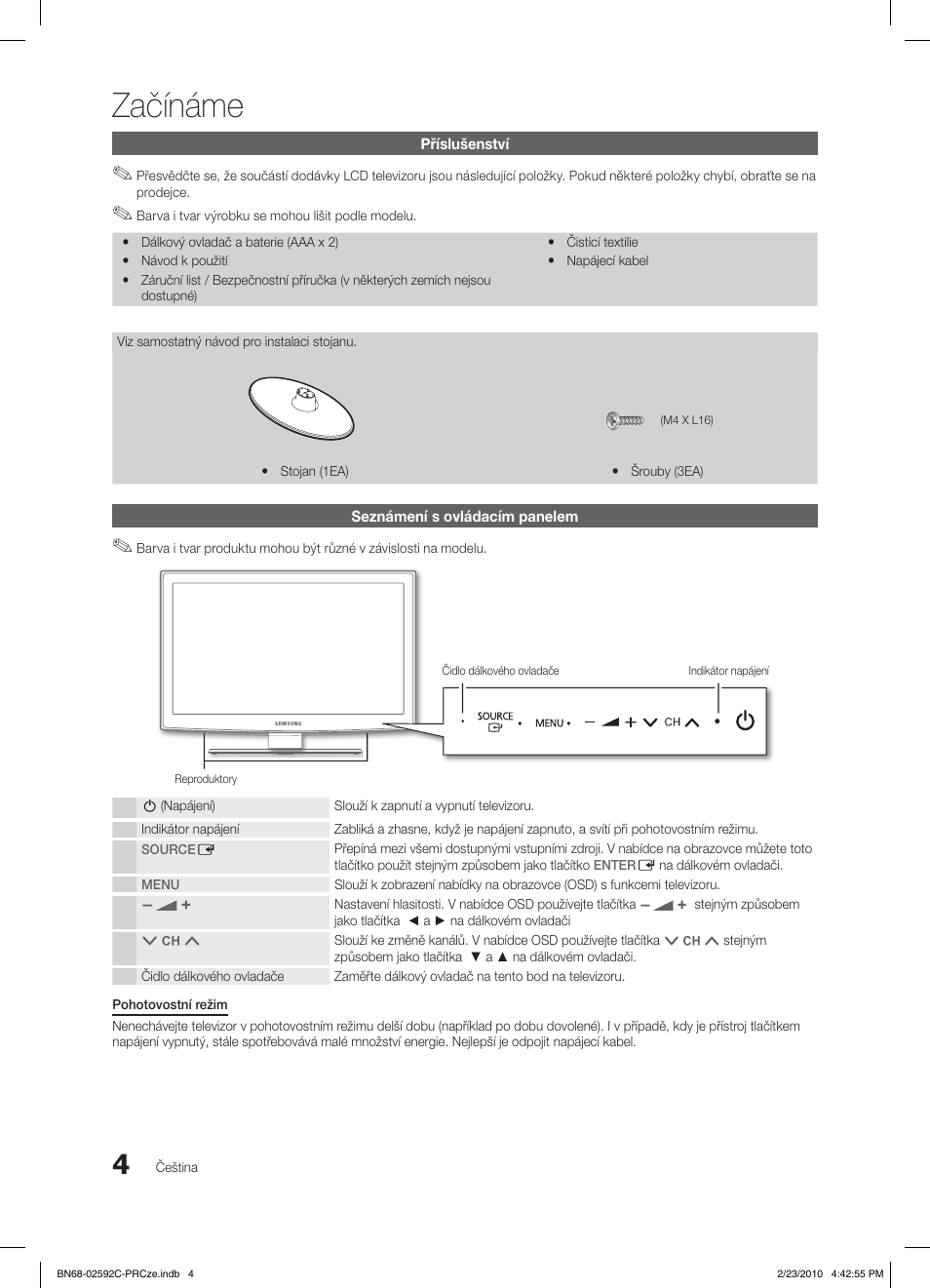 Začínáme | Samsung LE32C450E1W User Manual | Page 238 / 391