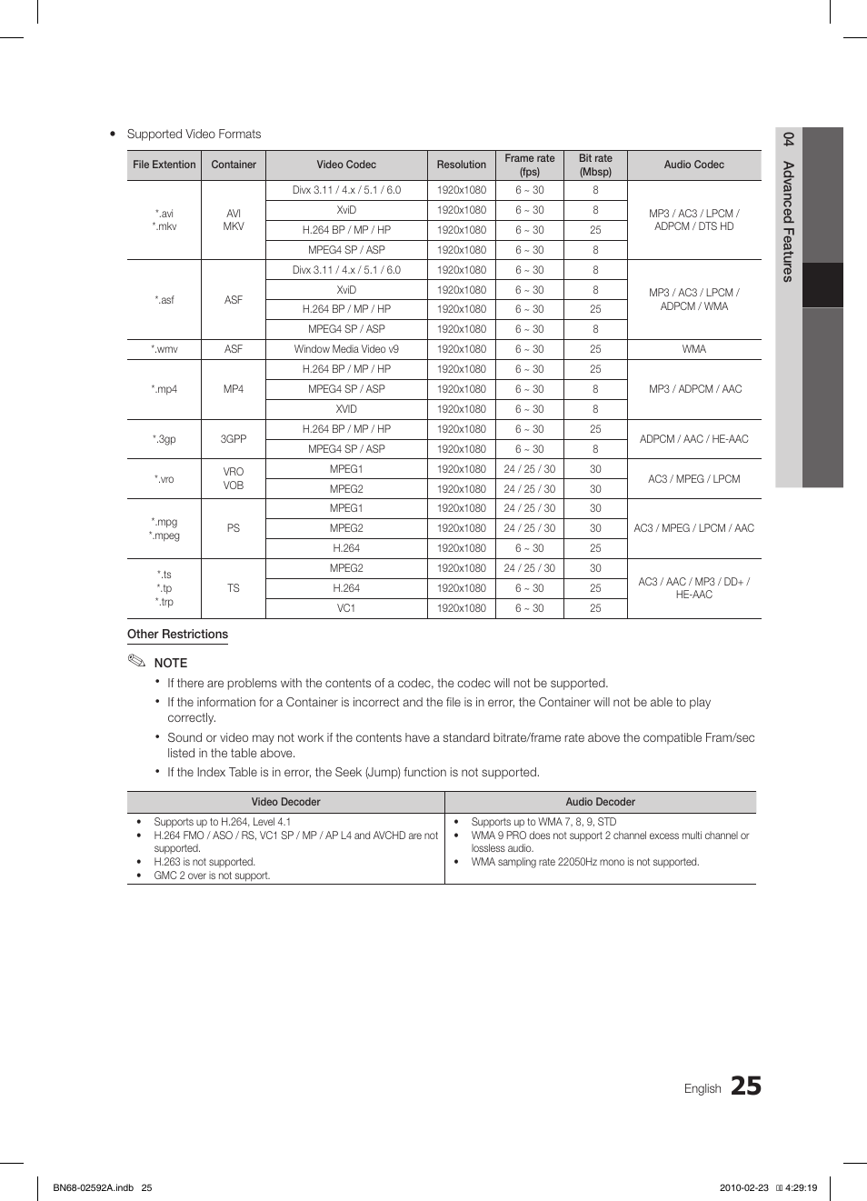 Samsung LE32C450E1W User Manual | Page 25 / 391