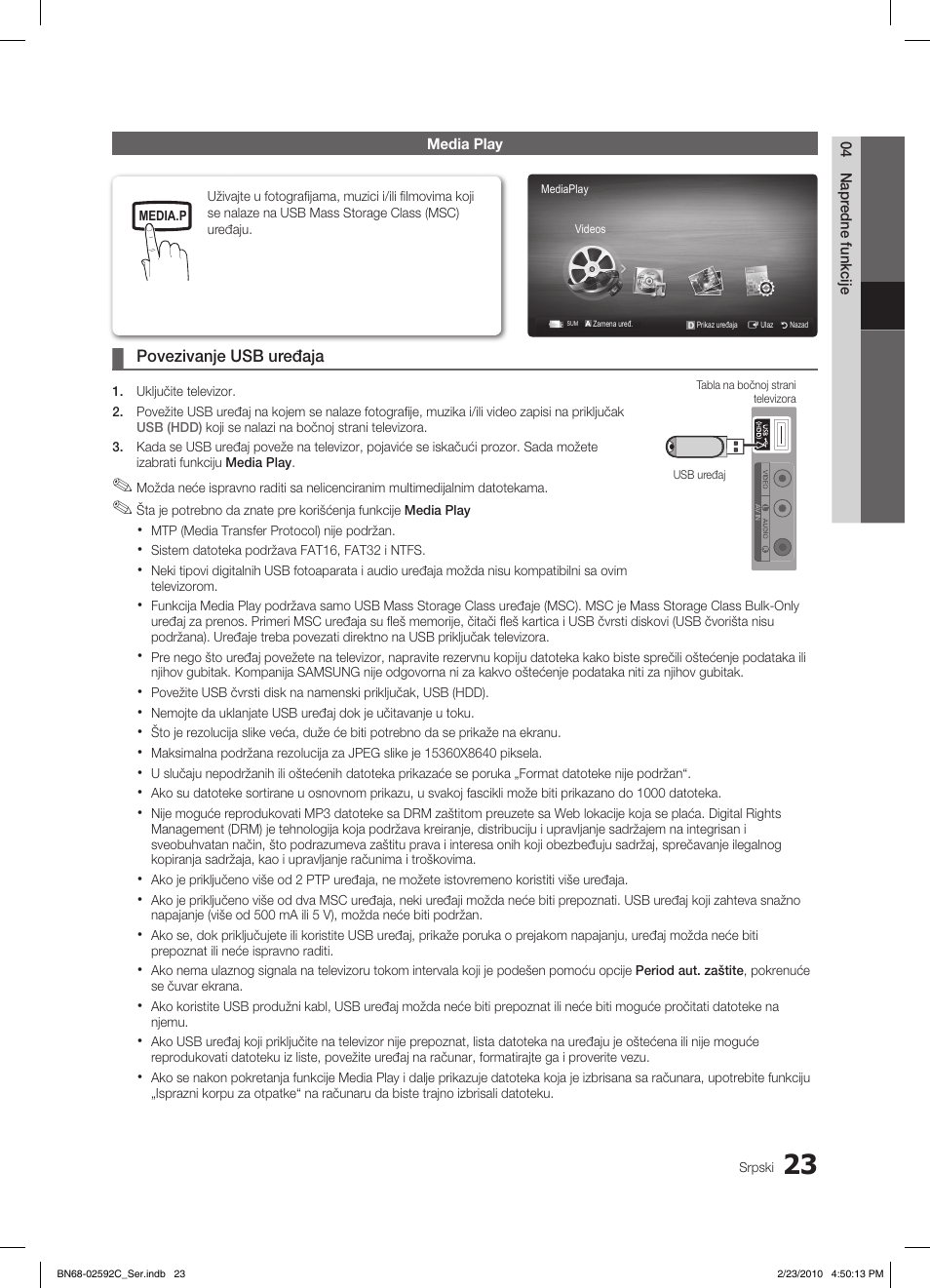 Samsung LE32C450E1W User Manual | Page 374 / 391