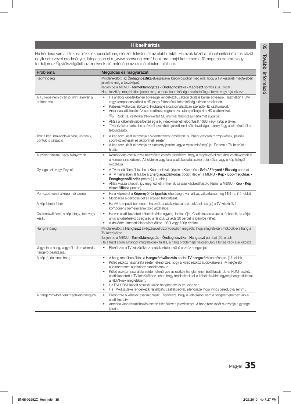 Samsung LE32C450E1W User Manual | Page 74 / 391