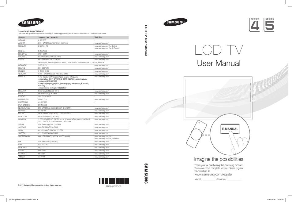 Samsung LE32D403E2W User Manual | 127 pages