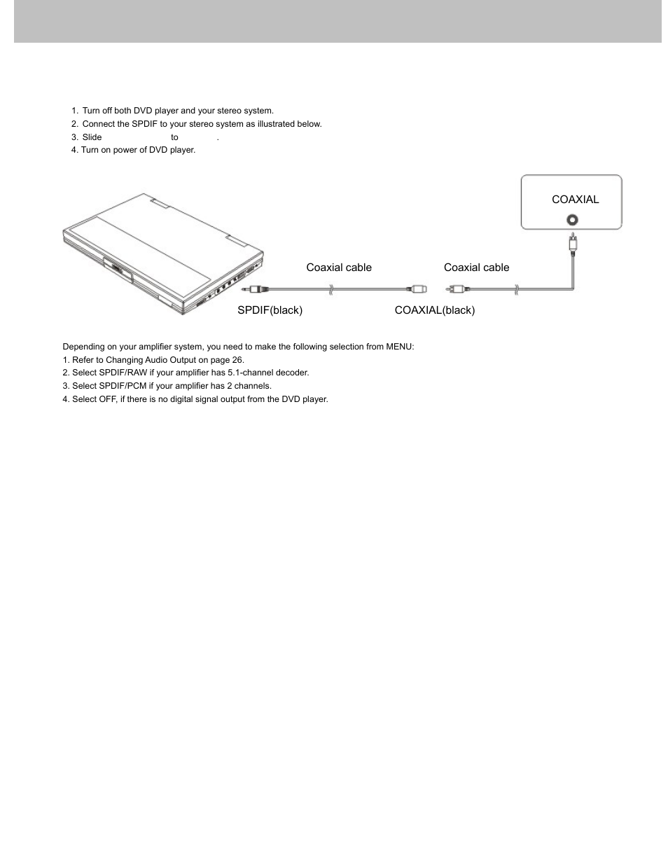 Connecting to a stereo component | Avayon DXP-10P User Manual | Page 11 / 35