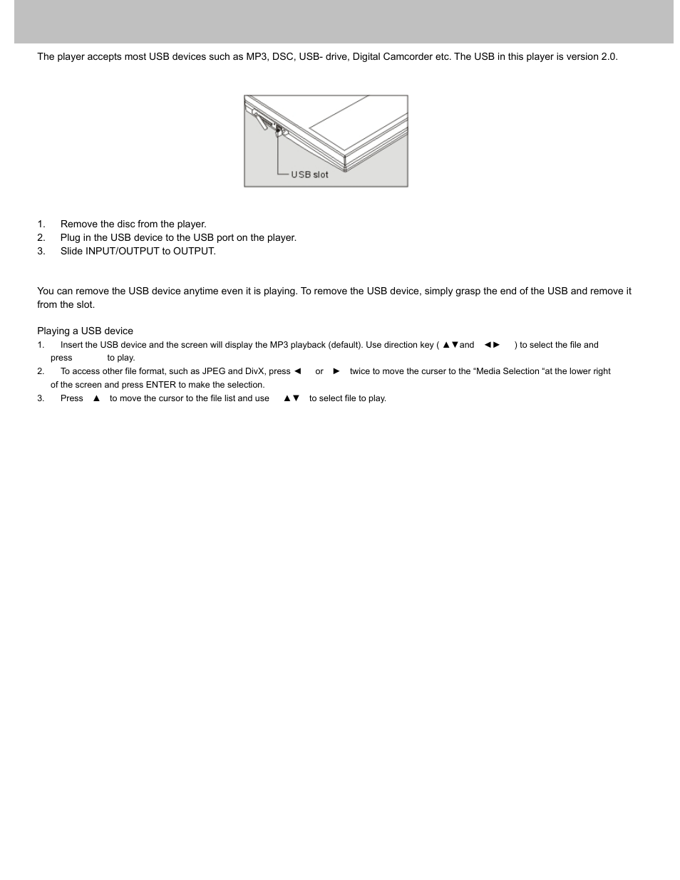 Using the usb port | Avayon DXP-10P User Manual | Page 13 / 35
