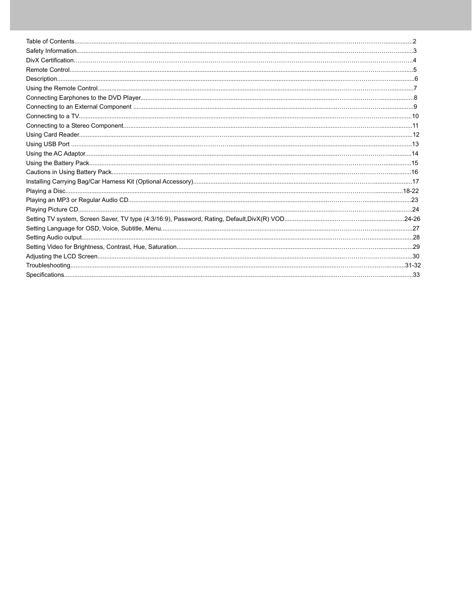 Avayon DXP-10P User Manual | Page 2 / 35