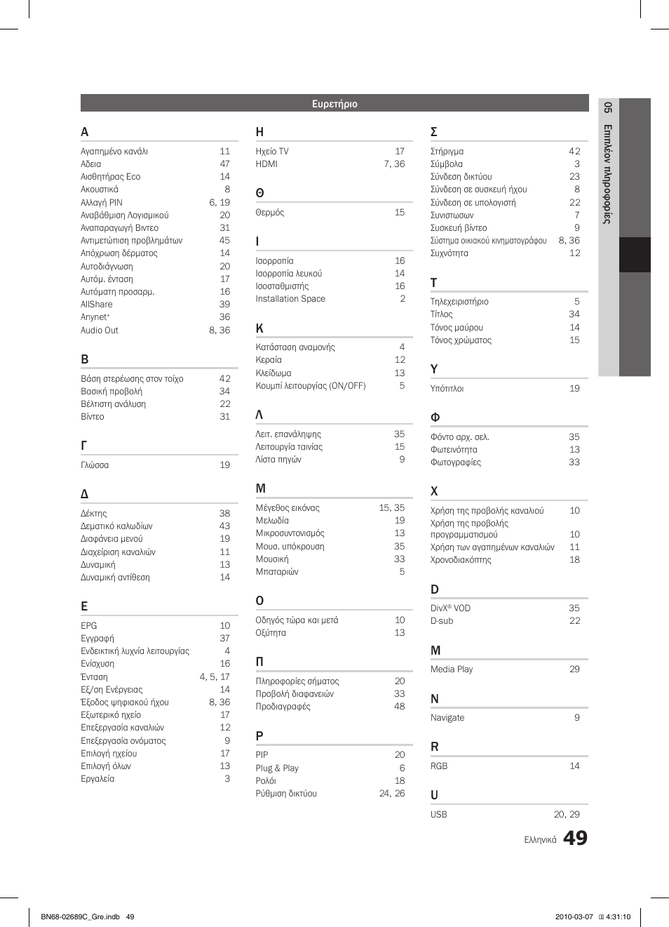 Samsung LE40C630K1W User Manual | Page 196 / 491