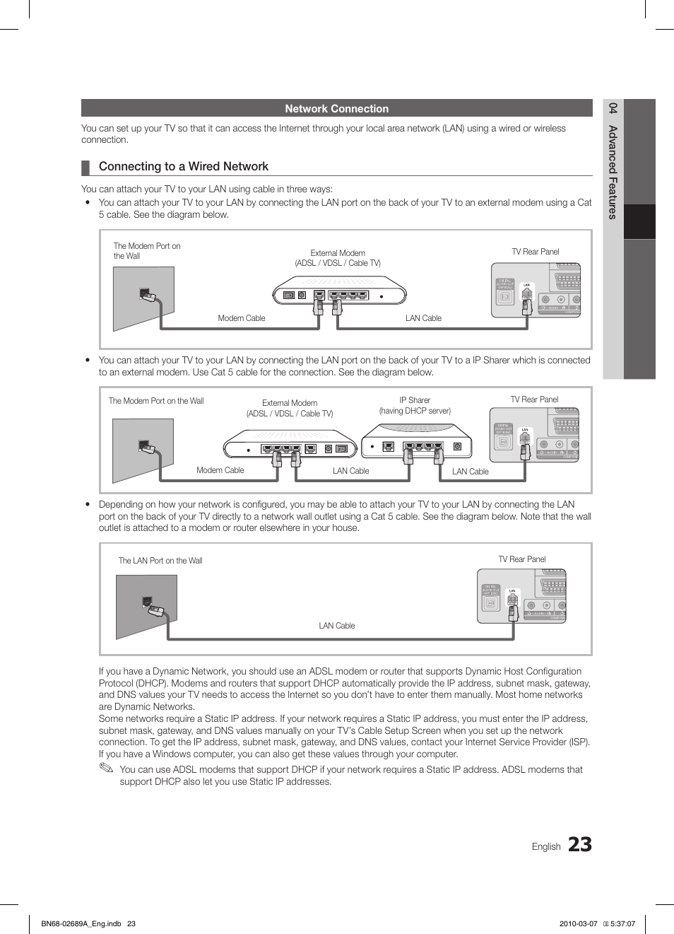 Samsung LE40C630K1W User Manual | Page 23 / 491