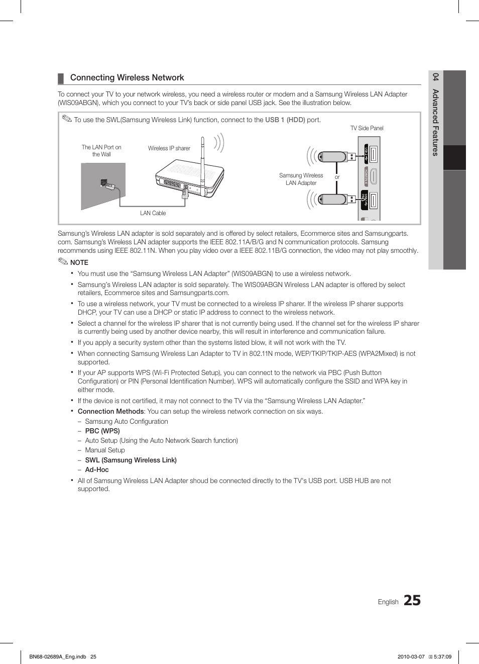 Samsung LE40C630K1W User Manual | Page 25 / 491