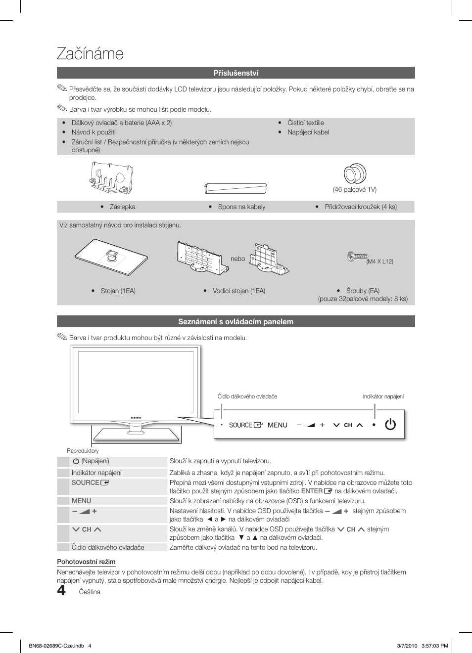 Začínáme | Samsung LE40C630K1W User Manual | Page 298 / 491