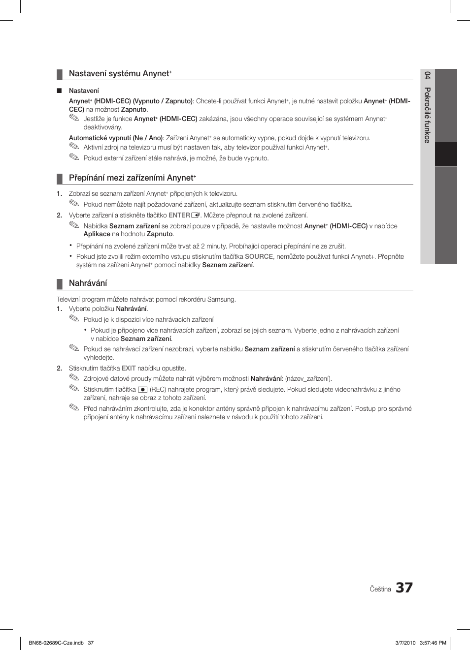 Samsung LE40C630K1W User Manual | Page 331 / 491