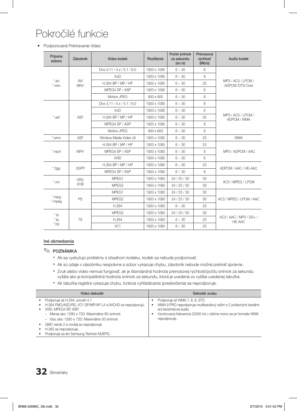 Pokročilé funkcie | Samsung LE40C630K1W User Manual | Page 375 / 491