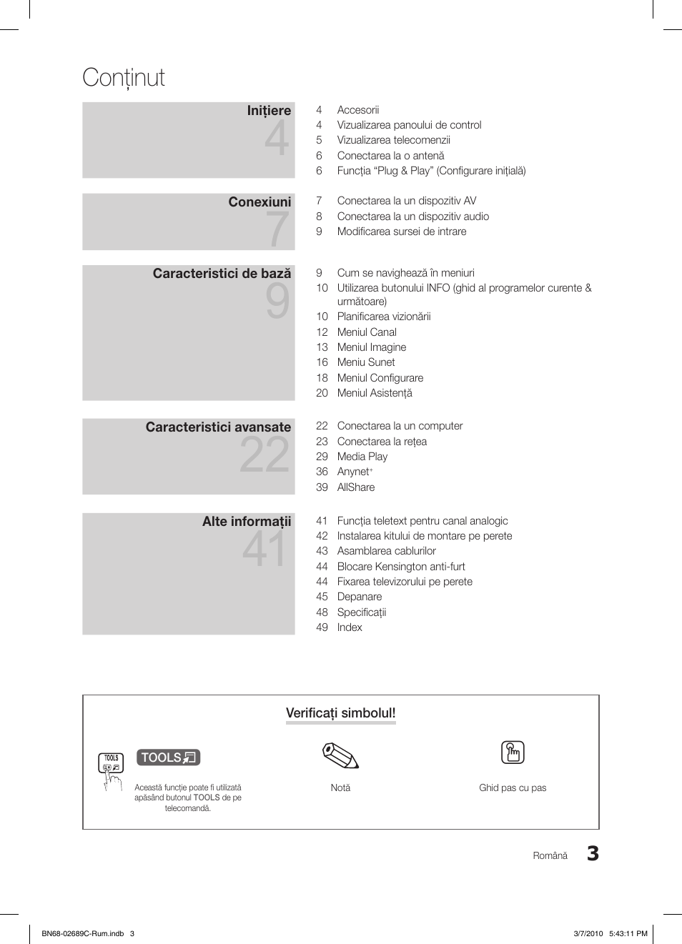 Conţinut | Samsung LE40C630K1W User Manual | Page 395 / 491