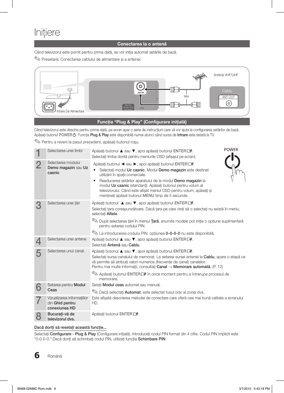 Iniţiere, S.mode p.mode | Samsung LE40C630K1W User Manual | Page 398 / 491