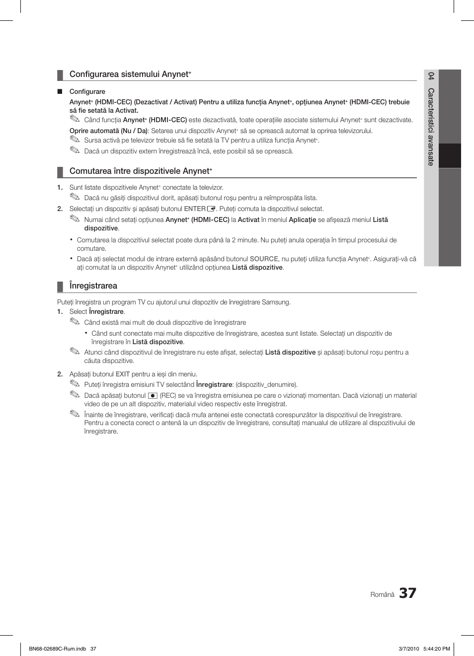 Samsung LE40C630K1W User Manual | Page 429 / 491