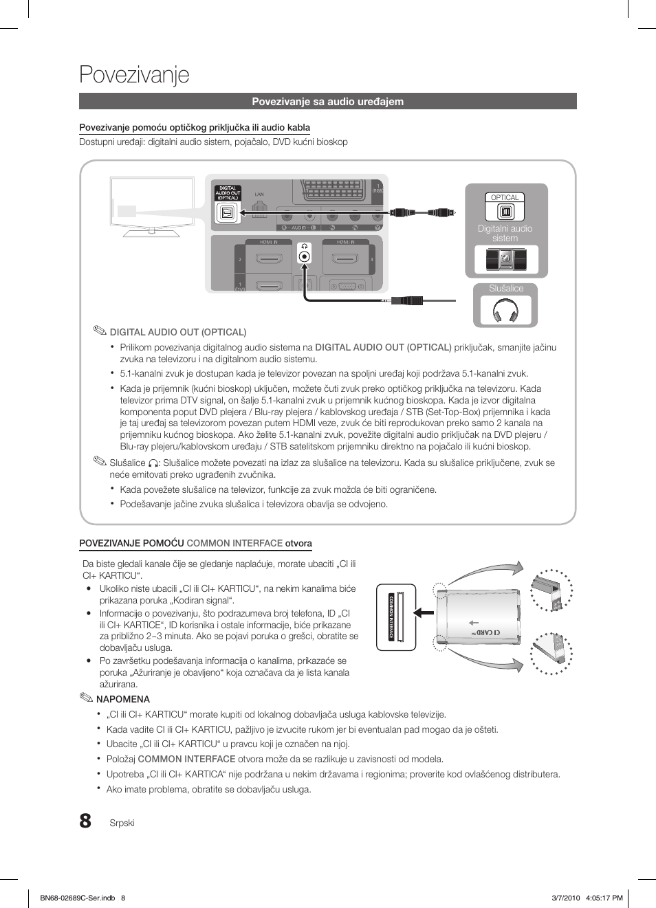 Povezivanje | Samsung LE40C630K1W User Manual | Page 449 / 491