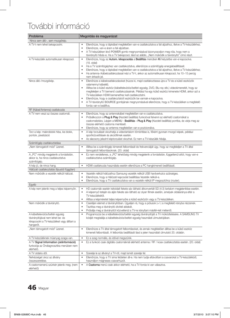 További információ | Samsung LE40C630K1W User Manual | Page 95 / 491