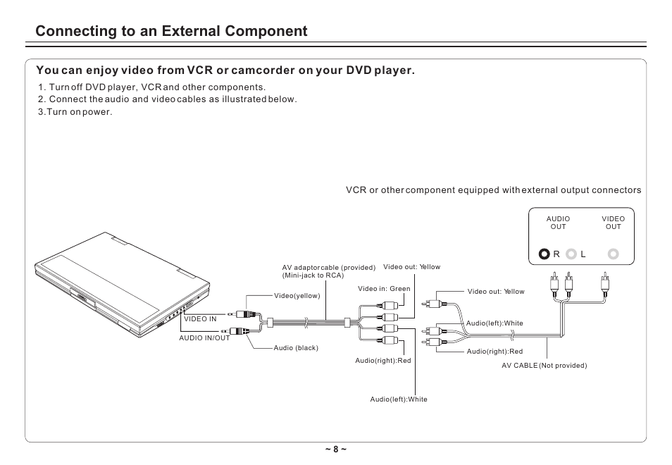 Т³гж 10, Connecting to an external component | Avayon DXP-10P II User Manual | Page 10 / 34