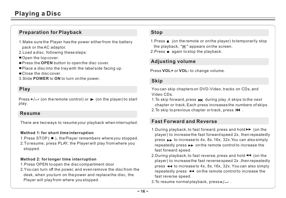 Т³гж 18, Playing a disc | Avayon DXP-10P II User Manual | Page 18 / 34