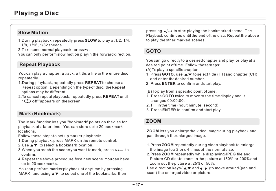 Т³гж 19, Playing a disc | Avayon DXP-10P II User Manual | Page 19 / 34