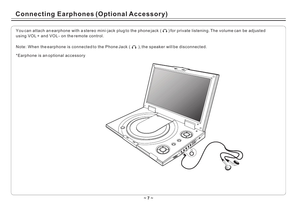 Т³гж 9, Connecting earphones (optional accessory) | Avayon DXP-10P II User Manual | Page 9 / 34