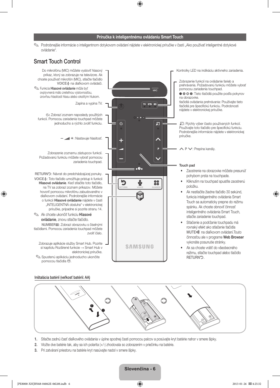 Smart touch control | Samsung PS51D8000FS User Manual | Page 167 / 185