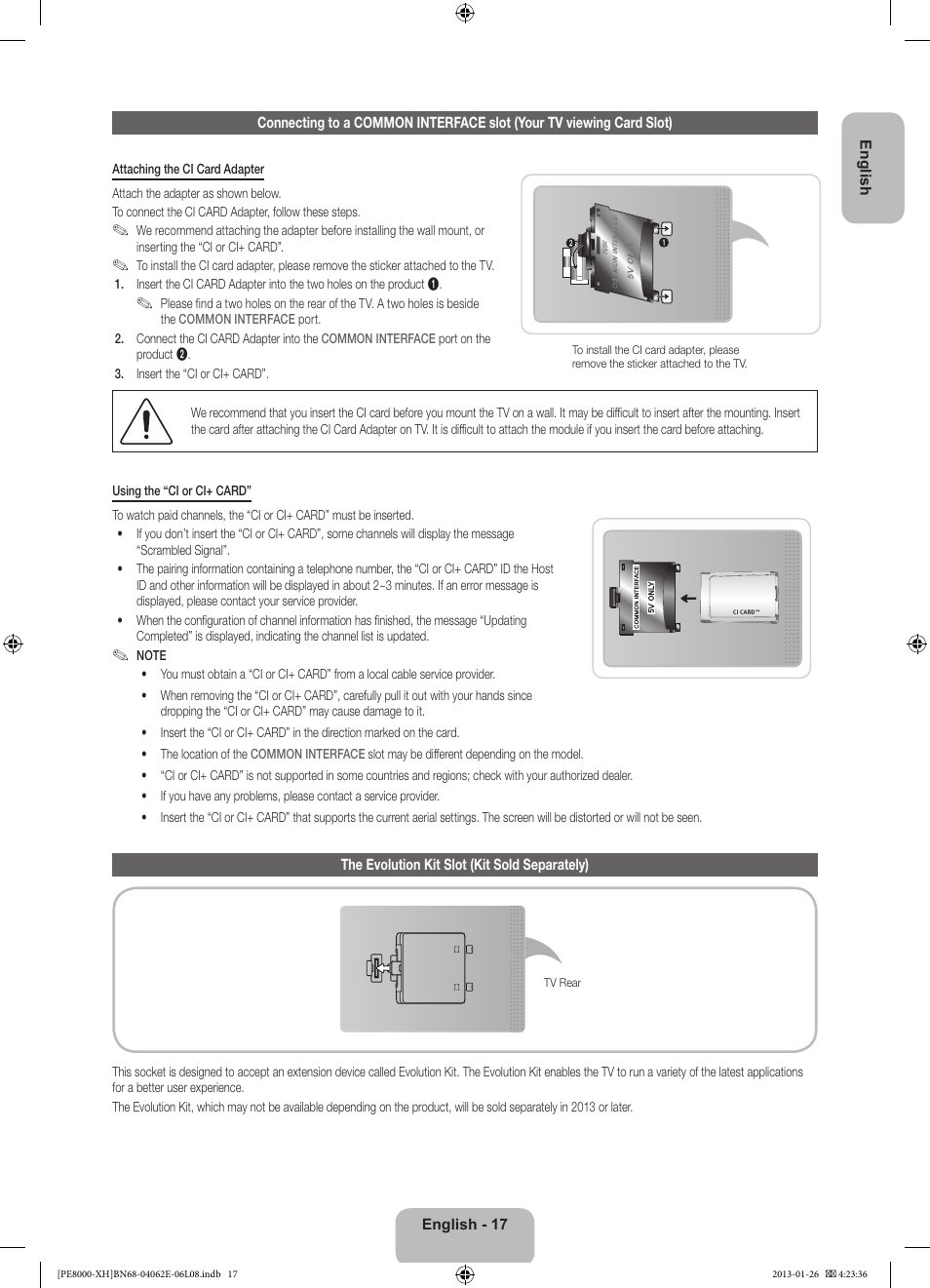 Samsung PS51D8000FS User Manual | Page 17 / 185