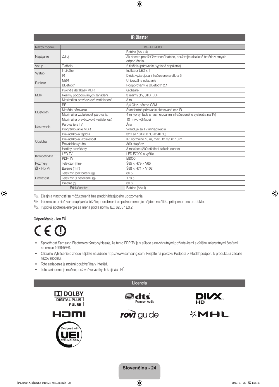 Samsung PS51D8000FS User Manual | Page 185 / 185