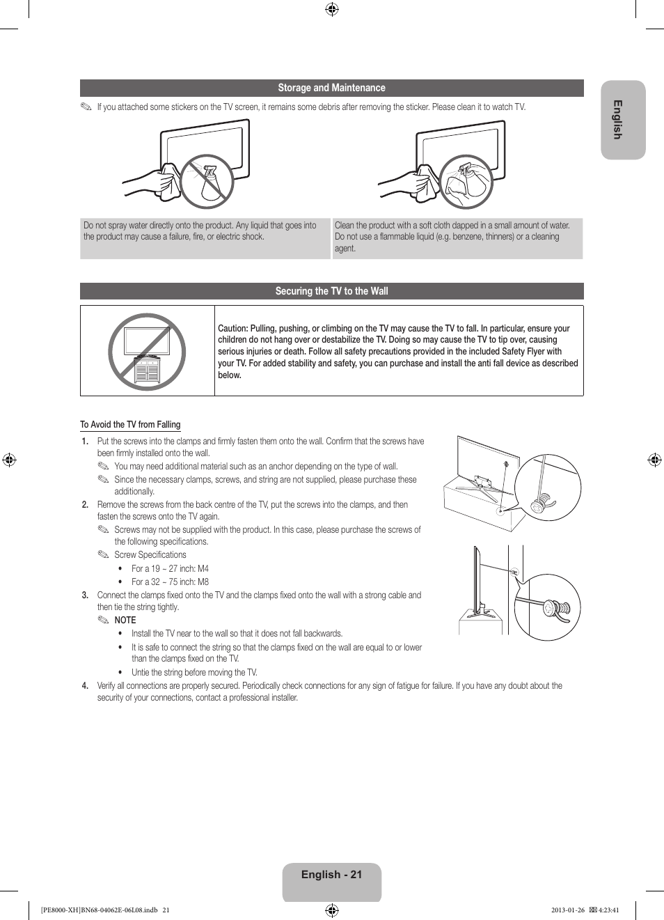 Samsung PS51D8000FS User Manual | Page 21 / 185